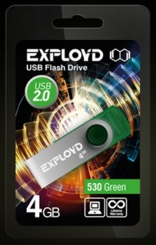 Флеш-диск "Exployd" 4GB 530 зеленый