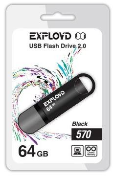 Флеш-диск "Exployd" 64GB-570-черный