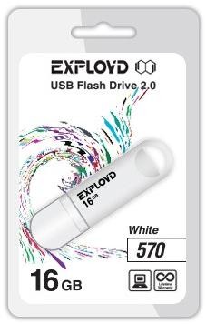 Флеш-диск "Exployd" 16GB-570-белый