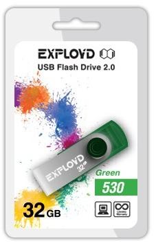 Флеш-диск "Exployd" 32GB 530 зеленый