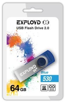 Флеш-диск "Exployd" 64GB-530 синий