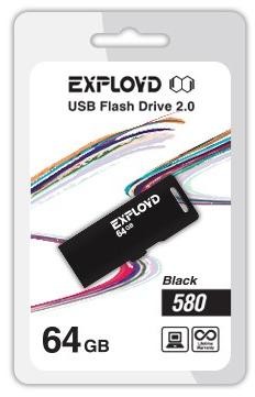 Флеш-диск "Exployd" 64GB-580 черный
