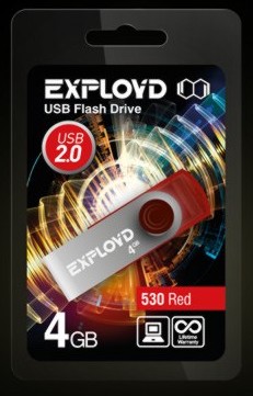 Флеш-диск "Exployd" 4GB 530 красный