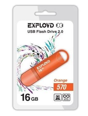 Флеш-диск "Exployd" 16GB-570 оранжевый