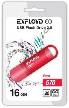 Флеш-диск "Exployd" 16GB-570-красный