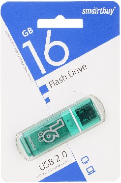 Флеш-диск "Smartbuy" 16GB GLOSSY SERIES GREEN