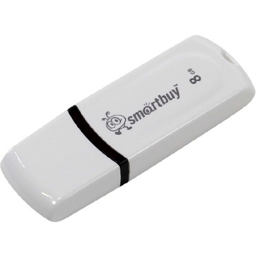 Флеш-диск "Smartbuy" 8GB PAEAN WHITE