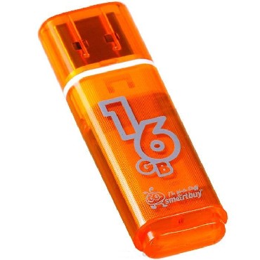Флеш-диск "Smartbuy" 16GB GLOSSY SERIES Orange