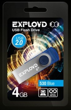 Флеш-диск "Exployd" 4GB 530 синий