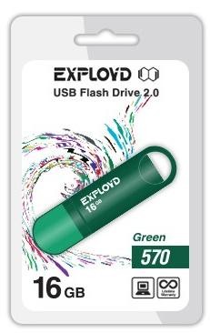 Флеш-диск "Exployd" 16GB-570-зеленый