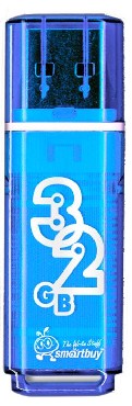 Флеш-диск "Smartbuy" 32GB GLOSSY SERIES BLUE