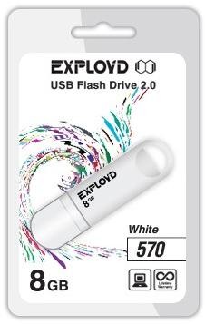 Флеш-диск "Exployd" 8GB-570-белый