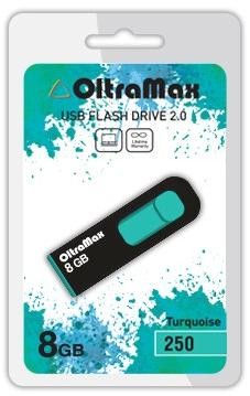 Флеш-диск "Oltramax" OM-8GB-250-бирюзовый
