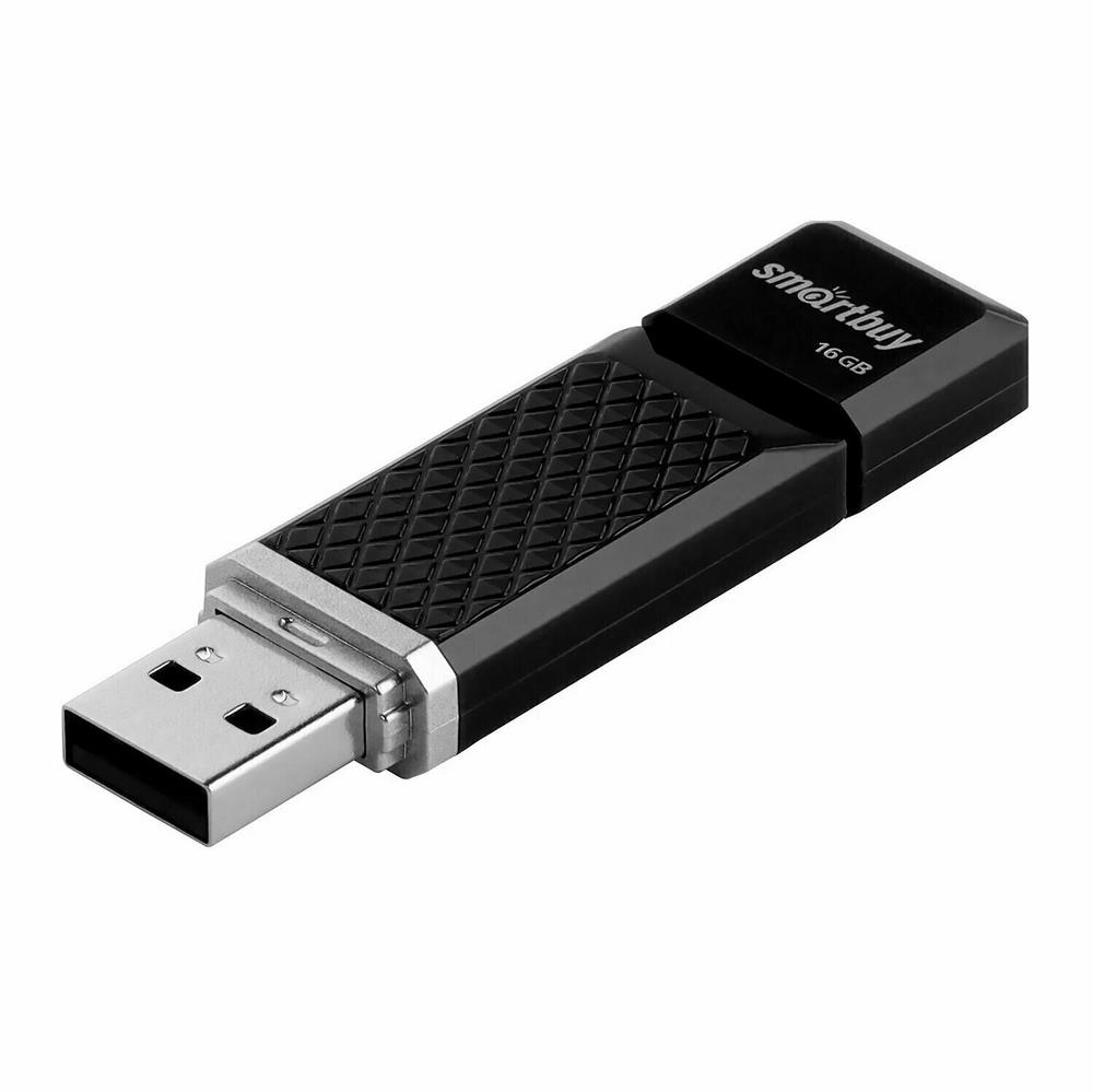 Флеш-диск "Smartbuy" 16GB QUARTZ SERIES BLACK