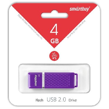 Флеш-диск "Smartbuy" 4GB QUARTZ SERIES VIOLET