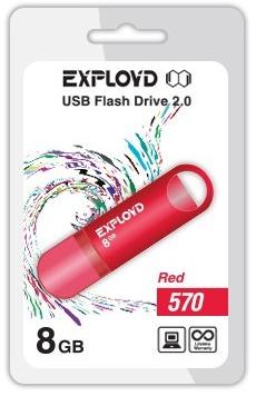 Флеш-диск "Exployd" 8GB-570-красный