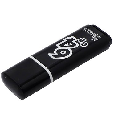 Флеш-диск "Smartbuy" 64GB GLOSSY SERIES BLACK