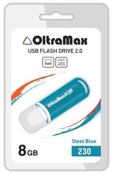 Флеш-диск "Oltramax" OM-8GB-230-св.синий