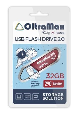 Флеш-диск "Oltramax" OM-32GB-290-Dark Red