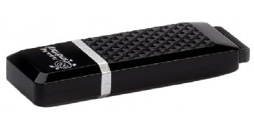 Флеш-диск "Smartbuy" 4GB QUARTZ SERIES BLACK