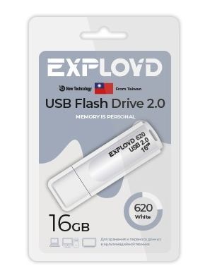 Флеш-диск "Exployd" EX-16GB-620-White
