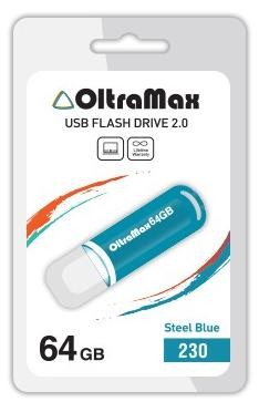 Флеш-диск "Oltramax" OM-64GB-230-св.синий