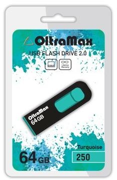 Флеш-диск "Oltramax" OM-64GB-250-бирюзовый