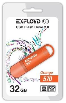 Флеш-диск "Exployd" 32GB-570 оранжевый