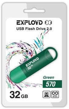 Флеш-диск "Exployd" 32GB-570 зеленый