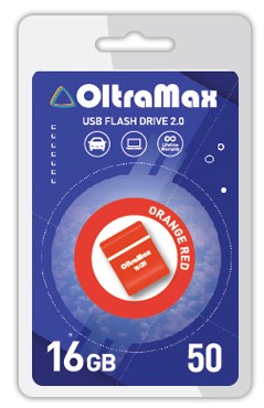Флеш-диск "Oltramax" OM-16GB-50-Orange Red 2.0
