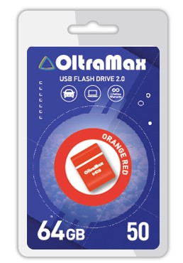 Флеш-диск "Oltramax" OM-64GB-50-Orange Red 2.0