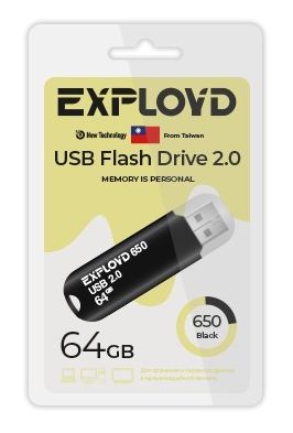 Флеш-диск "Exployd" EX-64GB-650-black