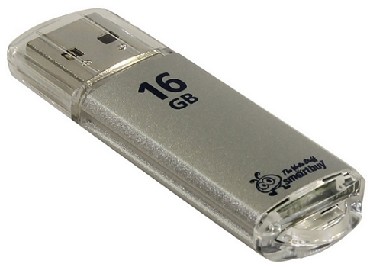 Флеш-диск "Smartbuy" 16GB V-CUT SILVER