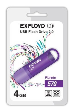 Флеш-диск "Exployd" 4GB-570 пурпурный