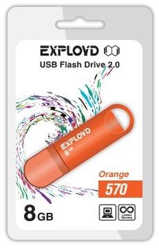 Флеш-диск "Exployd" 8GB-570-оранжевый
