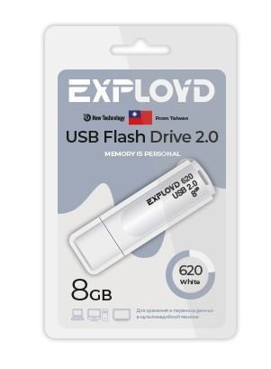 Флеш-диск "Exployd" EX-8GB-620-White